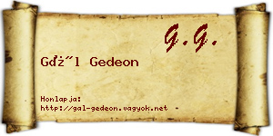 Gál Gedeon névjegykártya